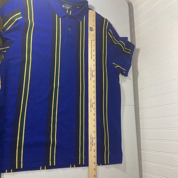 Cremieux Classics Large Polo Mens Shirt Blue Short Sleeves Extra Button - Picture 9 of 10